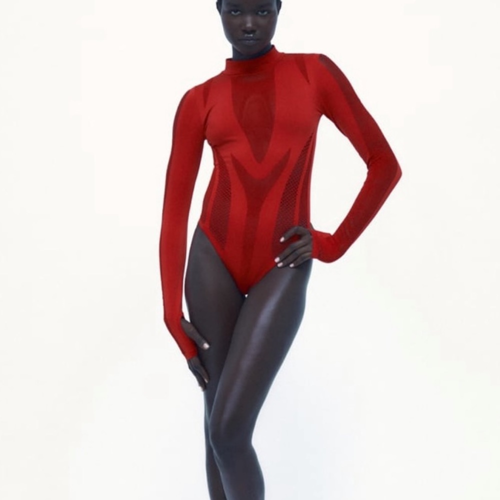 ZARA SEAMLESS MESH BODYSUIT - XS/SMALL - REF. 7901/343